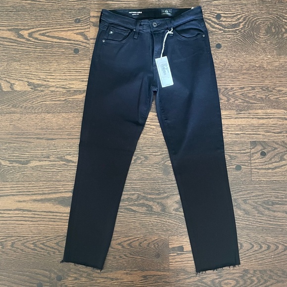 AG Black Denim Jeans Raw Hem - Picture 1 of 2
